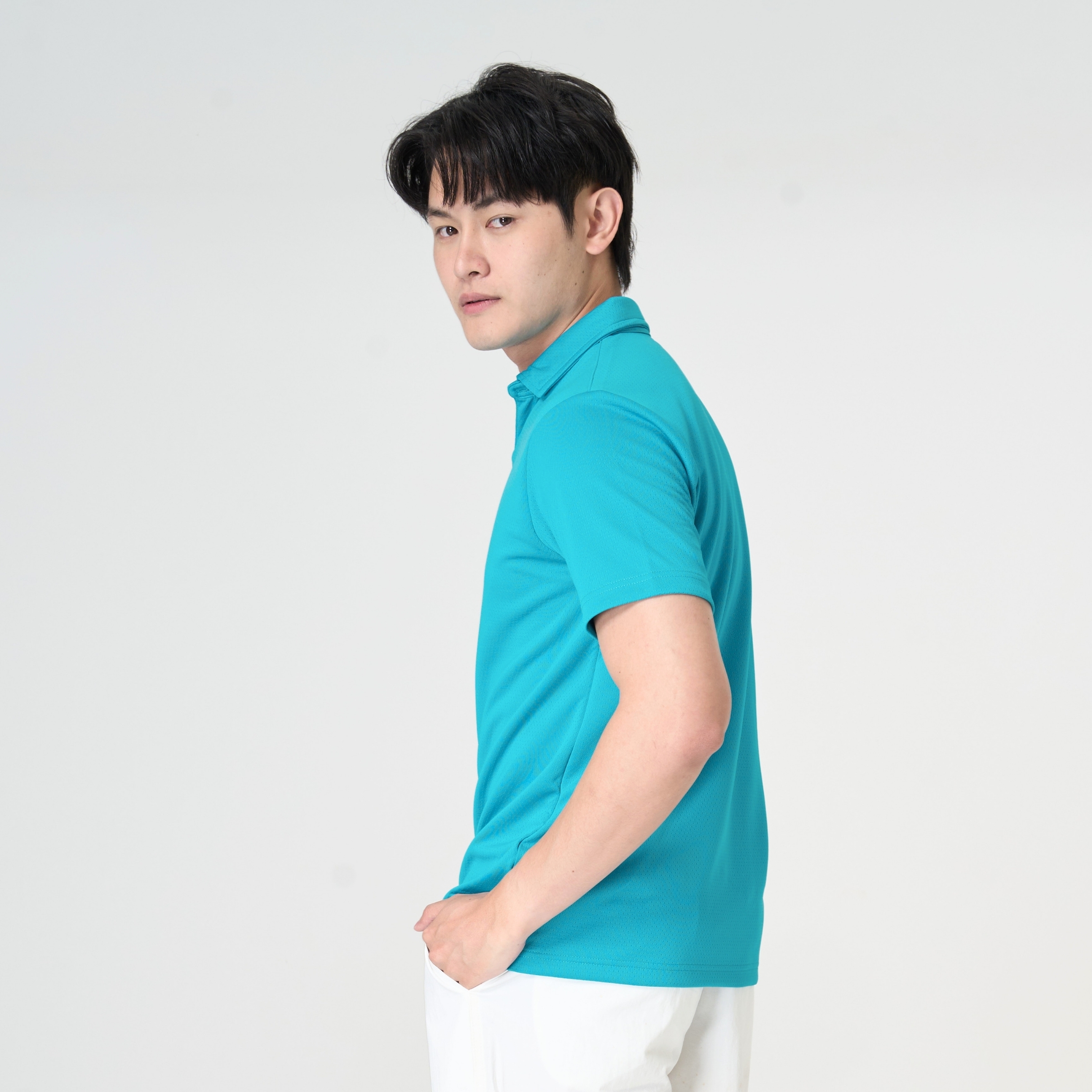เสื้อโปโล สีเทอร์ควอยซ์