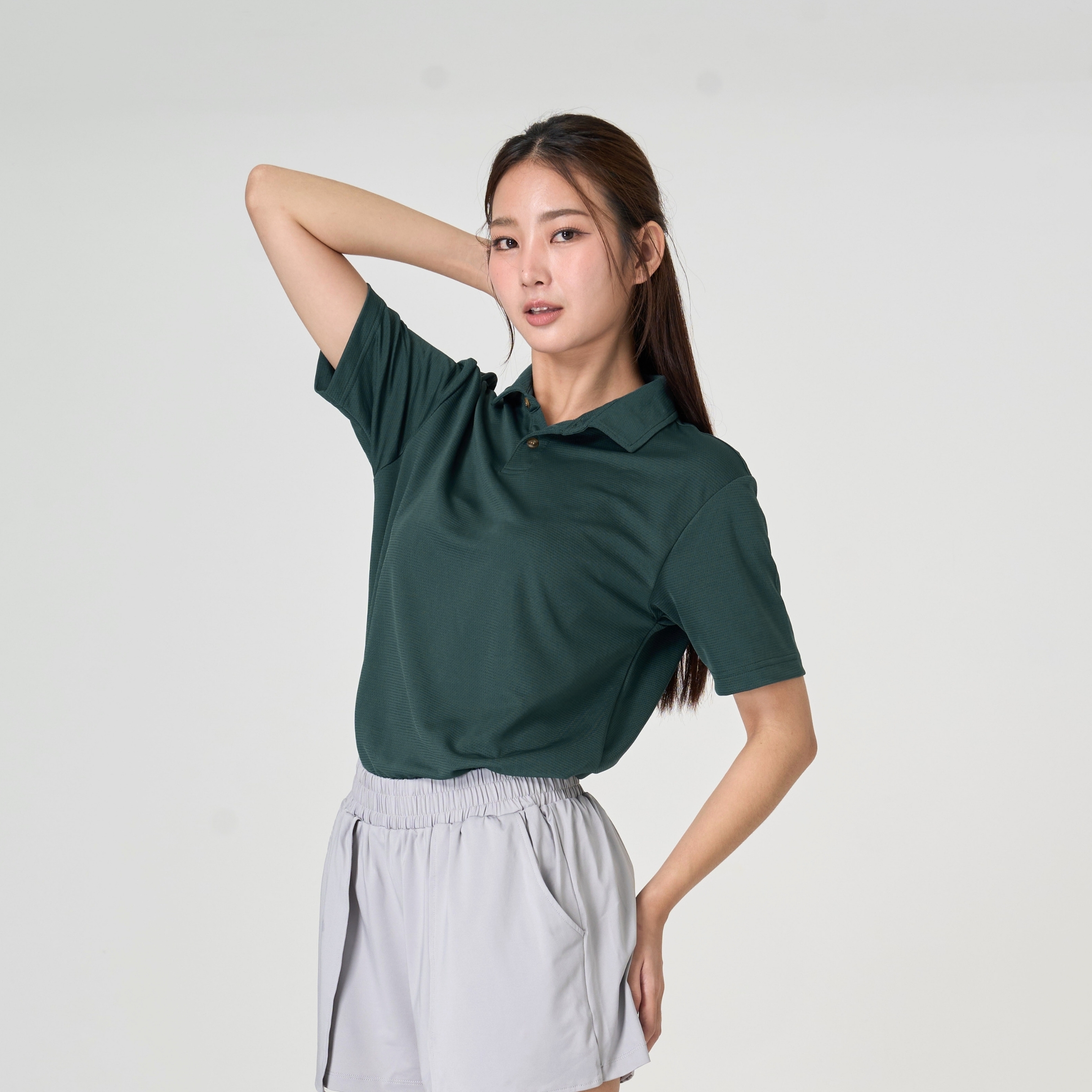 เสื้อโปโล สีเขียวเข้ม